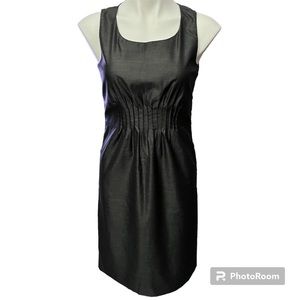 J. Crew Dark Gray Metallic Sheen Wool Blend Sleeveless Sheath Dress - Size 2